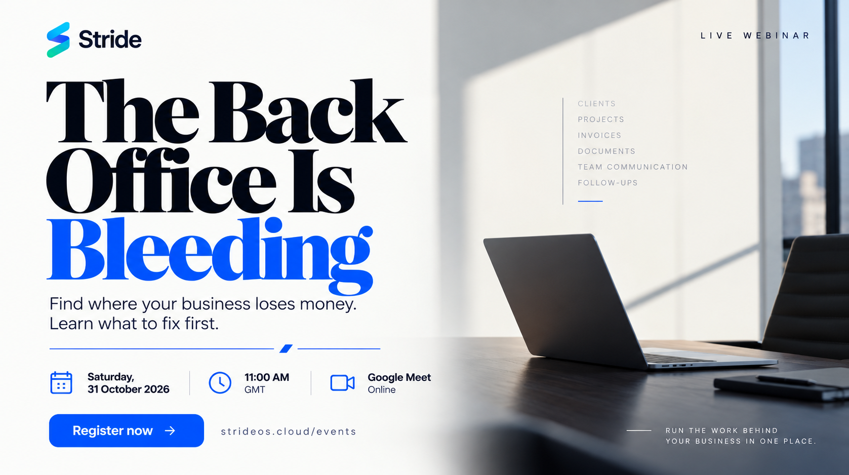 The Back Office Is Bleeding event artwork